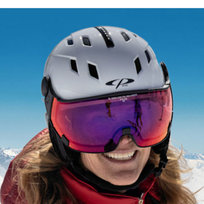 Ski helmet with Visor Woman
