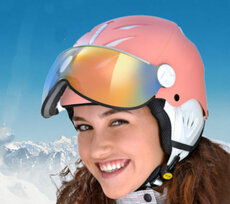 Ski helmet with Visor Child