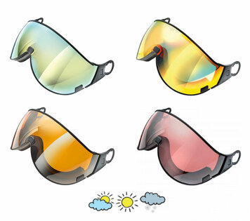 Visor for ski helmet
