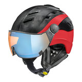 11726_Cp_Camurai_skihelm_vizier_carbon_rood_pol_vario