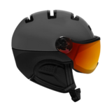 Skihelm met Vizier Kask Montecarlo Grey - Red Mirror Vizier 