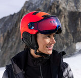Kask Firefly Red - Ski Helmet with Visor - Mirror Visor (☀/☁) Cat.2_