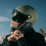 Skihelm met Vizier Kask Shadow Sage - Gold mirror