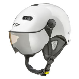 CP Carachillo XS ski helmet white shiny - ski helmet with mirror visor (☁/❄/☀)