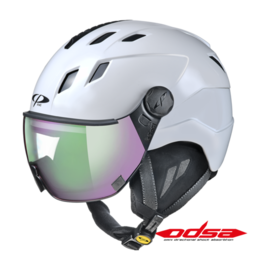 CP Corao+ ski helmet white shiny - photochrome visor (4 Choices) - very safe