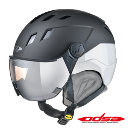 CP Corao+ ski helmet black-white - single mirror visor (2 Choices) - very safe