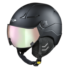 CP Coya+ Ski helmet with visor black | Extra safe! | polarised & photochrome visor