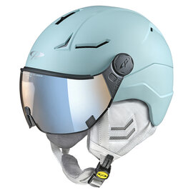 CP Coya+ Ski helmet with visor blue | Extra safe! | polarised & photochrome visor