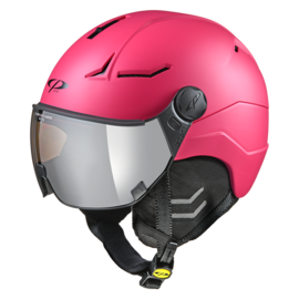 CP Coya+ Ski helmet with visor pink | Extra safe! | polarised visor