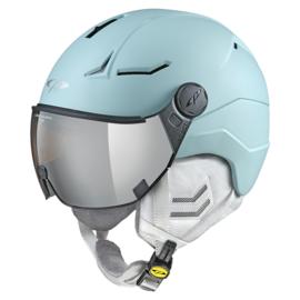 CP Coya+ Ski helmet with visor blue | Extra safe! | polarised visor