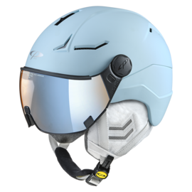 CP Coya+ Cashmere Ski helmet with visor blue | Extra safe! | polarised & photochrome visor