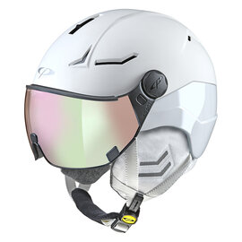 CP Coya+ Cashmere Ski helmet with visor white | Extra safe! | photochrome visor
