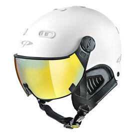 CP Carachillo Ski helmet with visor white | Extra safe! | polarised & photochrome visor