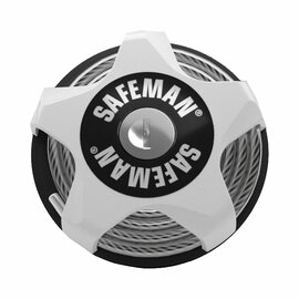 Safeman ski lock white - snowboard lock - helmet lock - bicycle lock