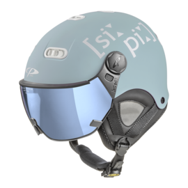 CP Carachillo XS ski helmet blue matt - helmet with mirror visor (☁/❄/☀)