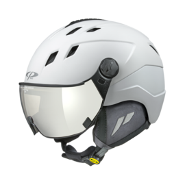 CP Corao+ Ski helmet with visor white | Extra safe! | polarised visor