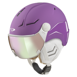 CP Coya+ Ski helmet with visor purple | Extra safe! | polarised & photochrome visor