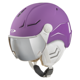 CP Coya+ Ski helmet with visor purple | Extra safe! | photochrome visor