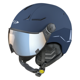 CP Coya+ Ski helmet with visor blue | Extra safe! | polarised & photochrome visor