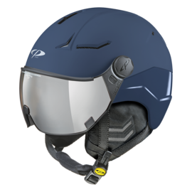 CP Coya+ Ski helmet with visor blue | Extra safe! | photochrome visor