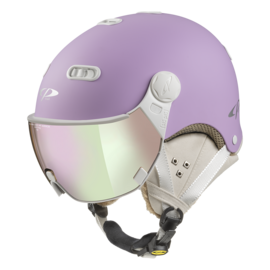 CP Carachillo Ski helmet with visor light purple | Extra safe! | photochrome visor
