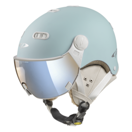 CP Carachillo Ski helmet with visor blue | Extra safe! | polarised & photochrome visor