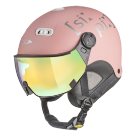 CP Carachillo XS Ski Helmet rose satin - Helmet with Mirror Visor (☁/☀)