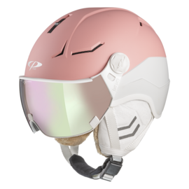 CP Coya+ Ski helmet with visor rose | Extra safe! | photochrome visor