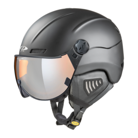 CP New Camurai ski helmet black - single mirror visor