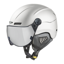 CP New Camurai ski helmet white - single mirror visor