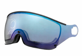 Mango Ski helmet Visor Photochromic - flash blue mirror cat. 1-2 (☁/❄/☀)