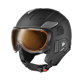 SLOKKER RAIDER PRO SKI HELMET - BLACK - PHOTOCHROMIC POLARIZED VISOR CAT.1-2