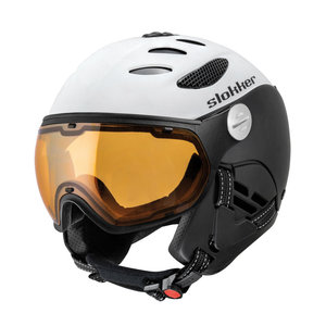 Slokker Ski helmet White Black | Photochromic Polarized Visor