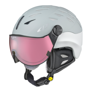 CP CUMA SKIHELM - GREY WHITE - DL POLARIZED VARIO VIZIER Cat.2